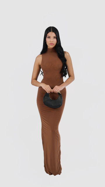 Izka mesh dress mocca